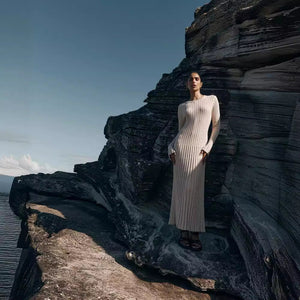 Isadora | Robe Longue Côtelée