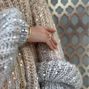 Lorys | Pull Tricotée Chic avec Sequins Brillants