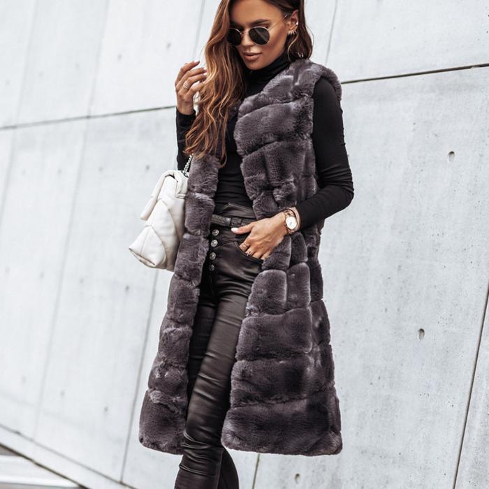 Diana® | Manteau Long Fourrure Luxe Hivernal