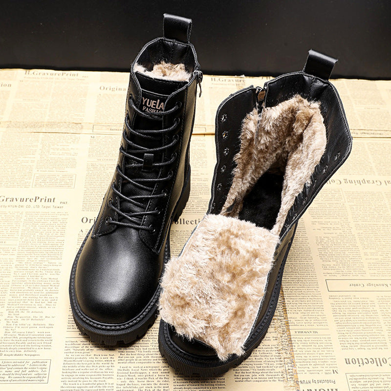 Altaïa® | Bottines Hivernales en Cuir Fourré