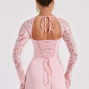 Lunaria® | Robe Courte en Dentelle & Satin Sensuel