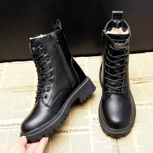 Altaïa® | Bottines Hivernales en Cuir Fourré