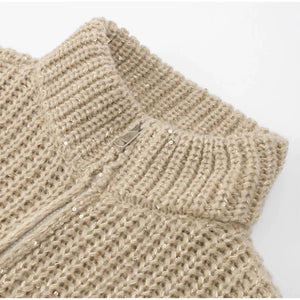 Lorys | Pull Tricotée Chic avec Sequins Brillants