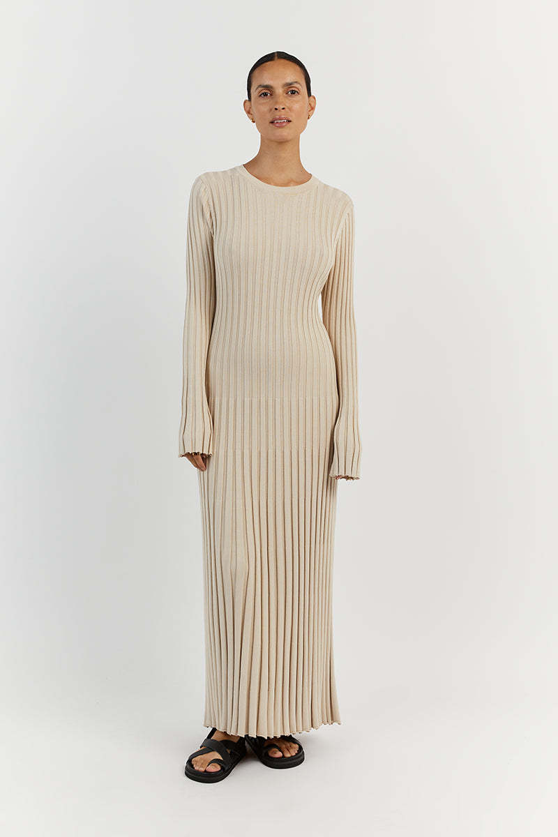 Isadora | Robe Longue Côtelée