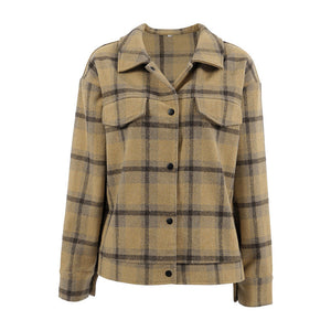 INTIRANA ® | Veste en Laine à Carreaux