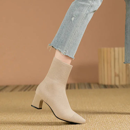 Alessia® | Bottines Tricotées Élégantes et Polyvalentes