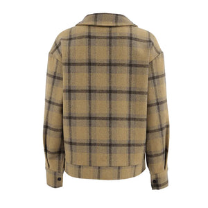 INTIRANA ® | Veste en Laine à Carreaux