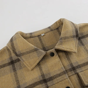 INTIRANA ® | Veste en Laine à Carreaux